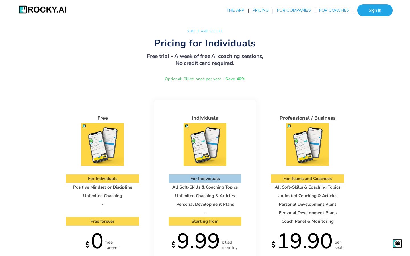 Rocky.ai Pricing