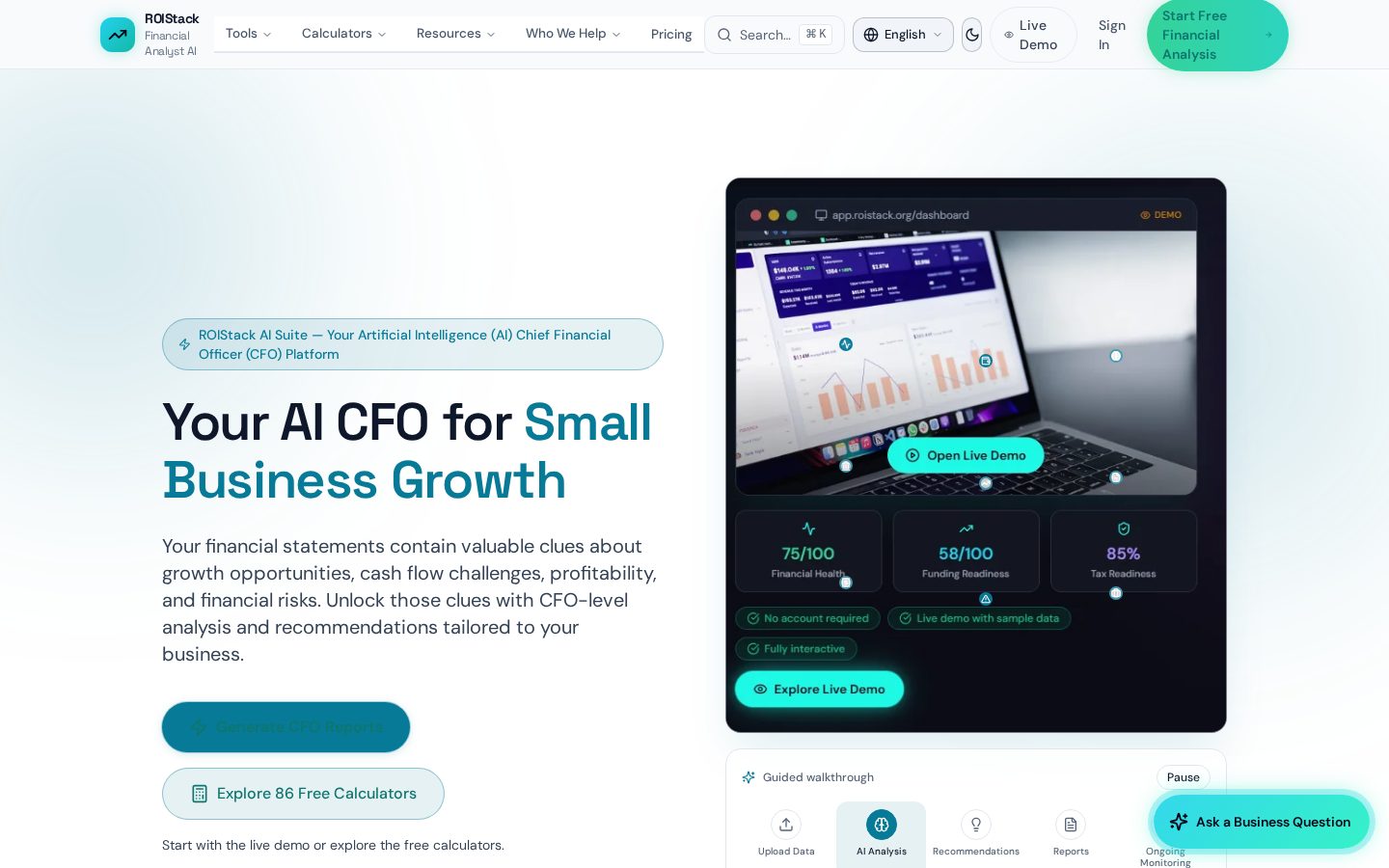 Roistack Homepage