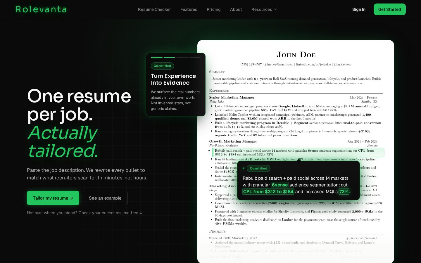 Rolevanta Homepage