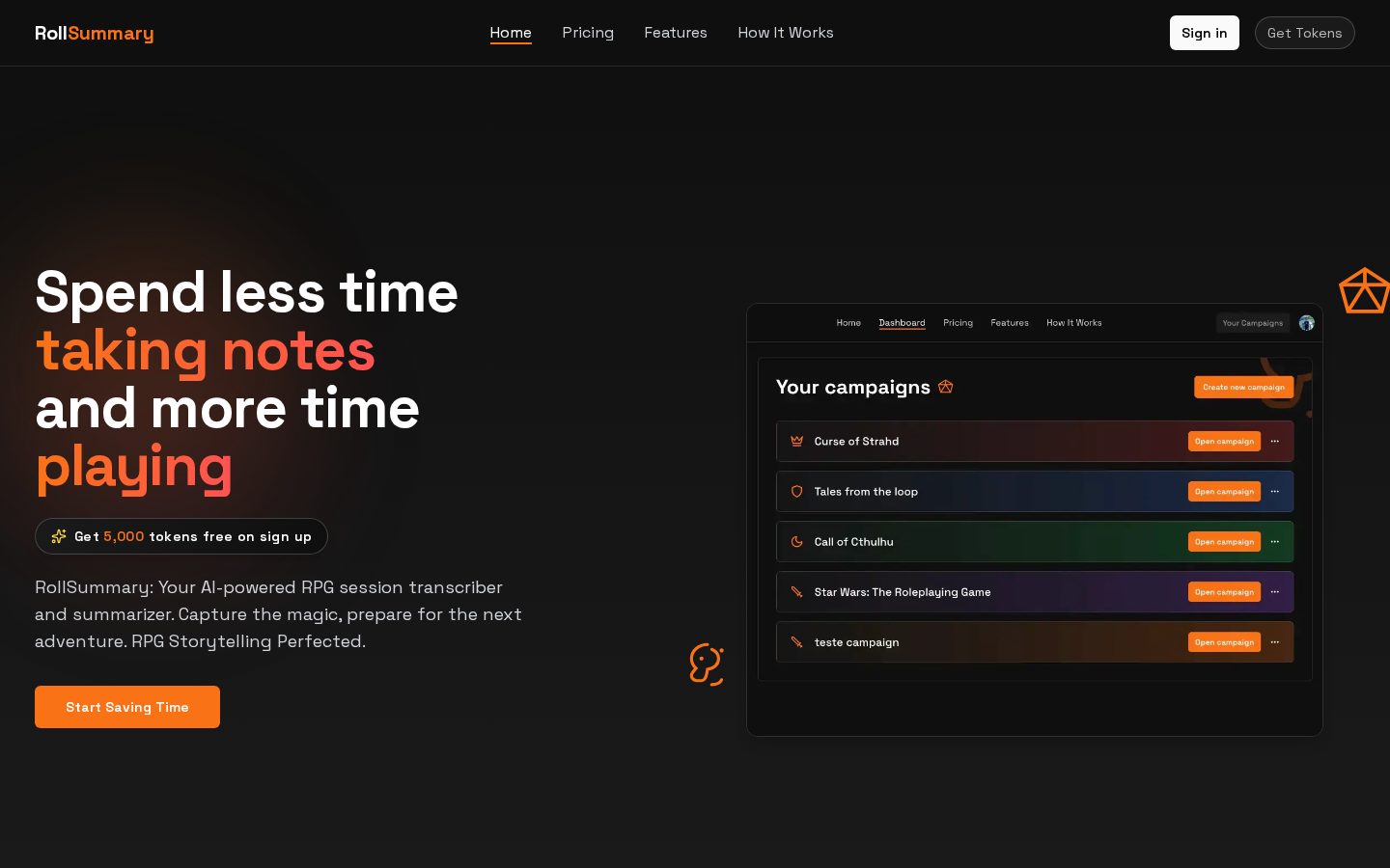 RollSummary Homepage