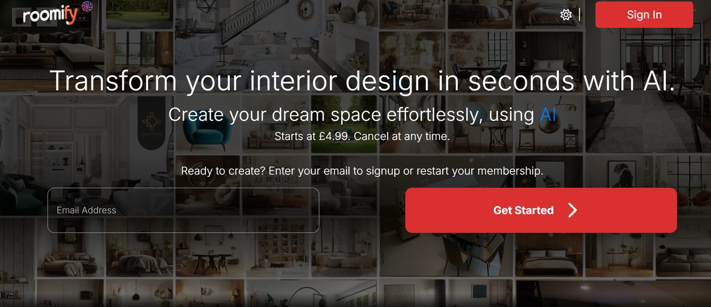 Roomify AI Homepage
