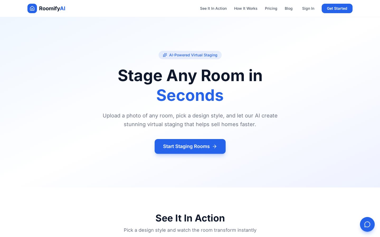 Roomify with AI Homepage