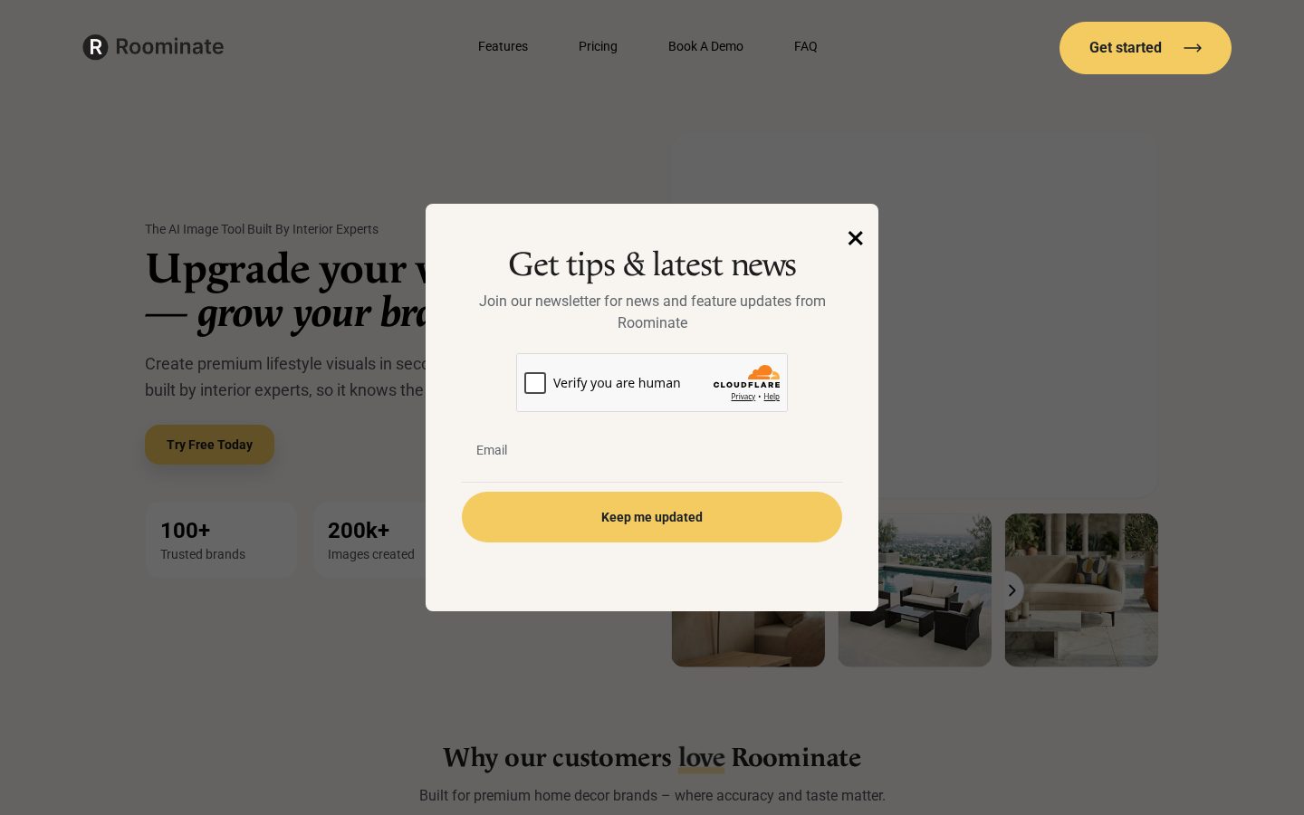 Roominate Homepage