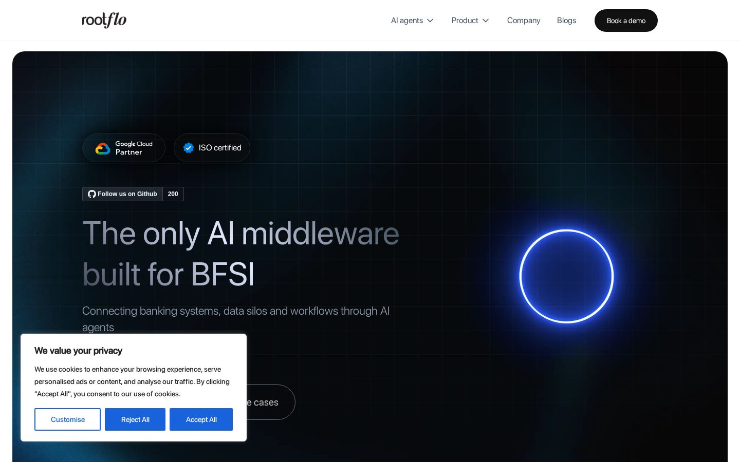 Rootflo AI Homepage