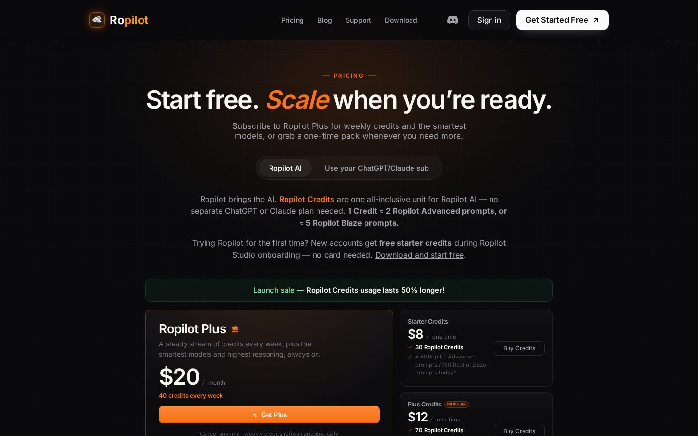 Ropilot AI Pricing
