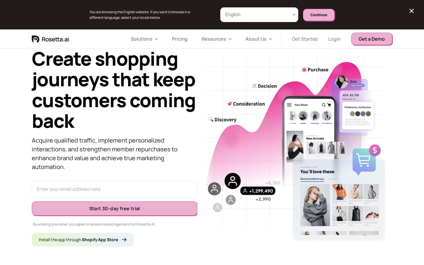 Rosetta.ai Homepage