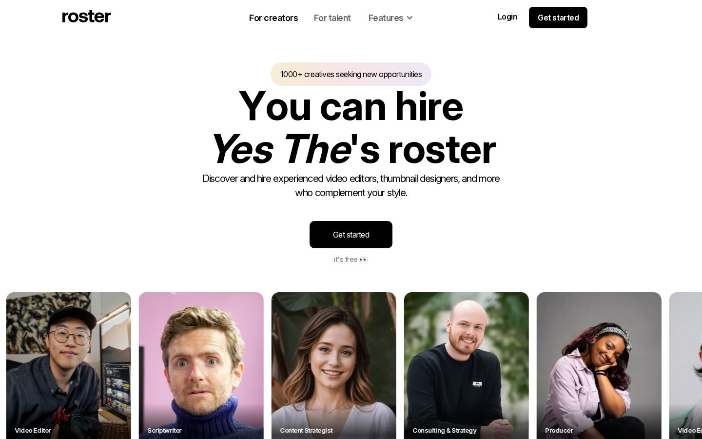 Roster Homepage