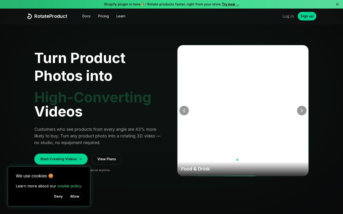 RotateProduct Homepage