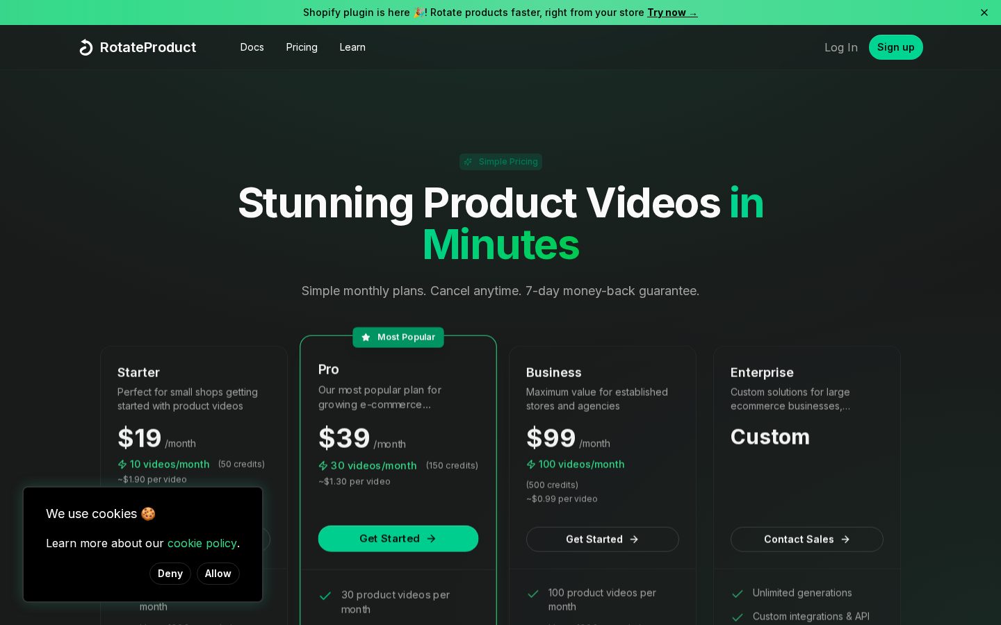 RotateProduct Pricing