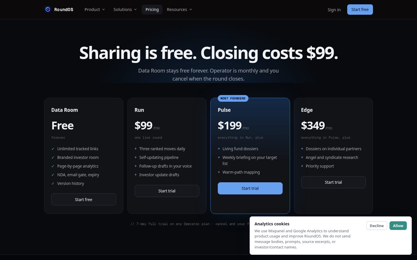 RoundOS Pricing