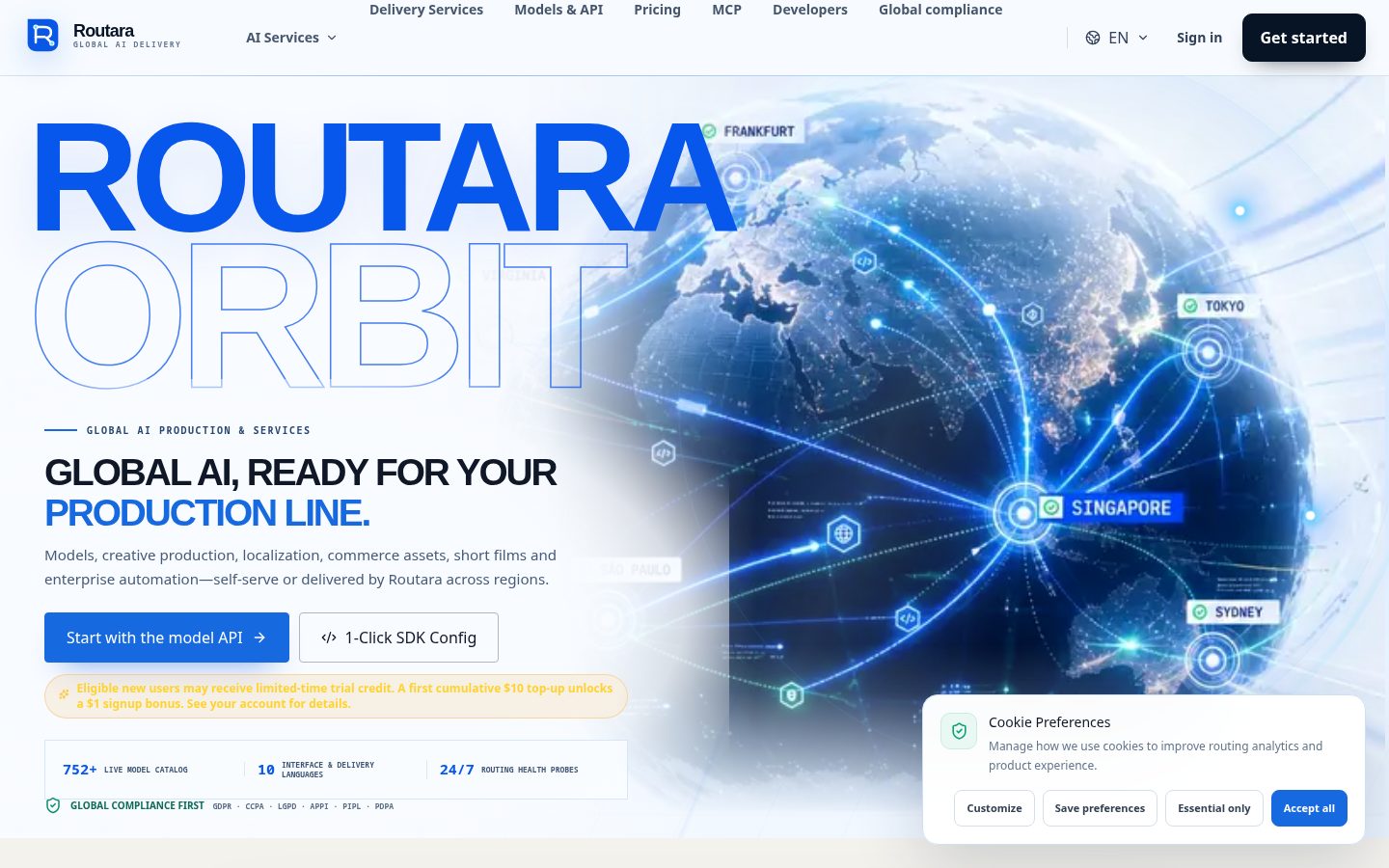 Routara Homepage