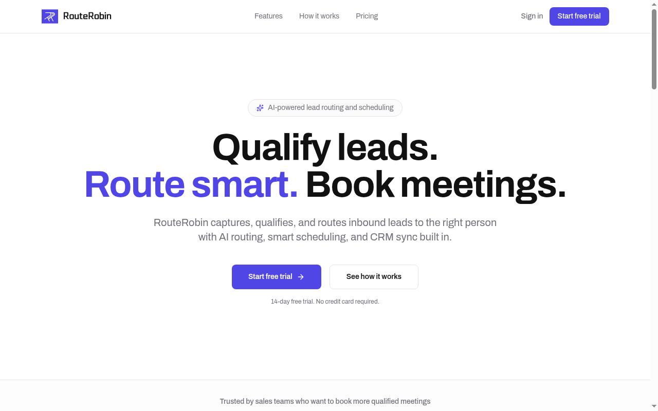 RouteRobin Homepage