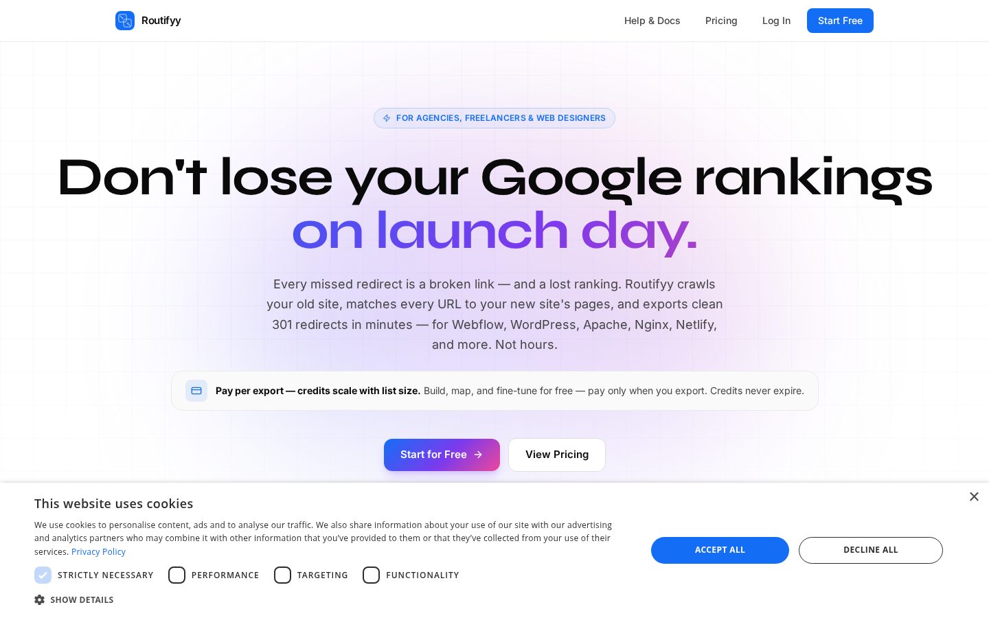 Routifyy Homepage