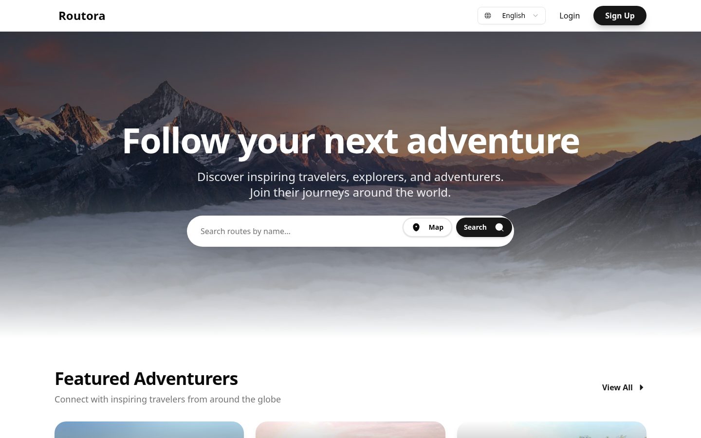 Routora Homepage