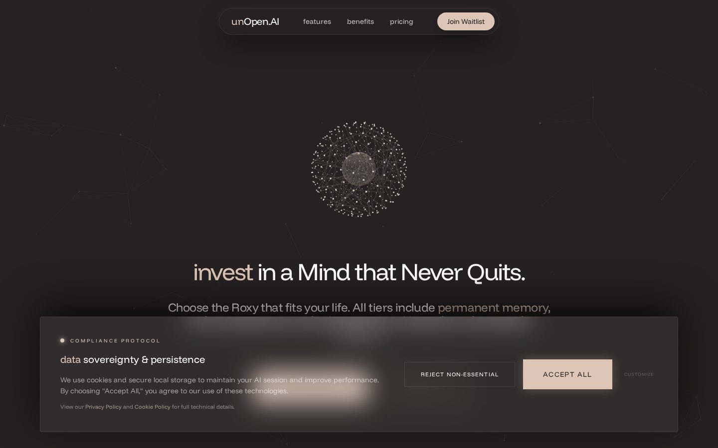 Roxy by unOpen.AI Pricing