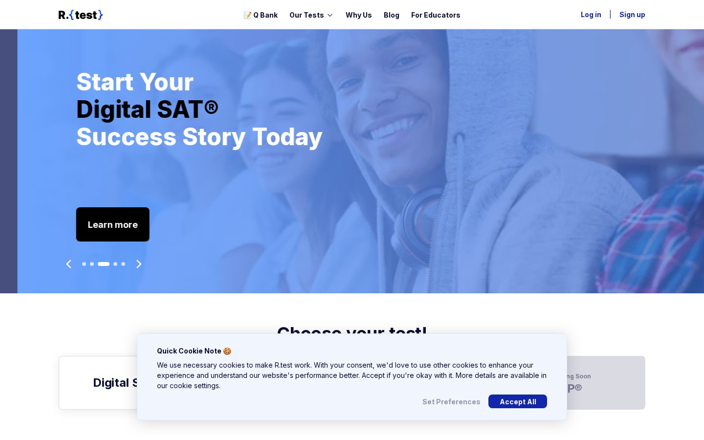 R.test Homepage