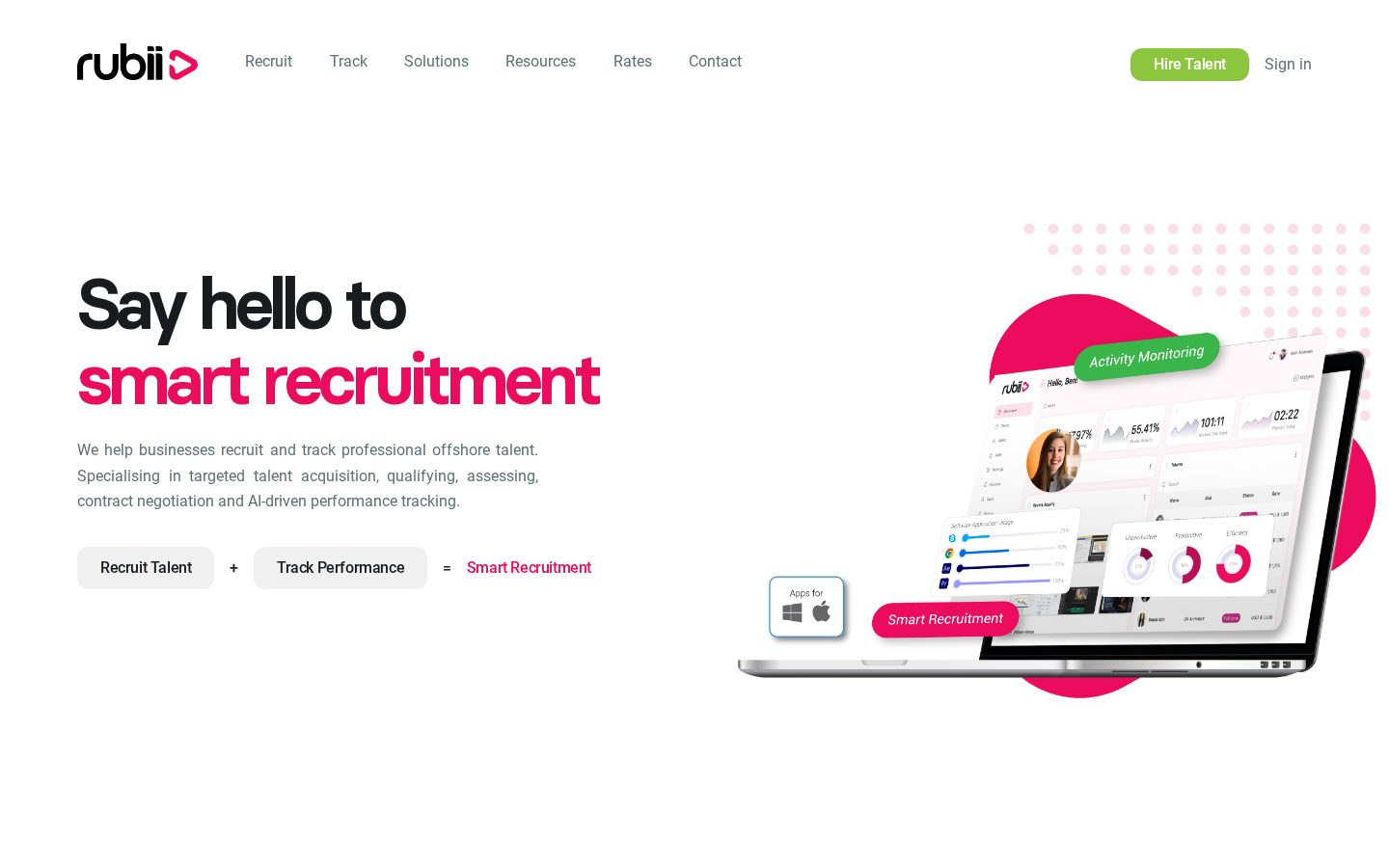 Rubii Homepage