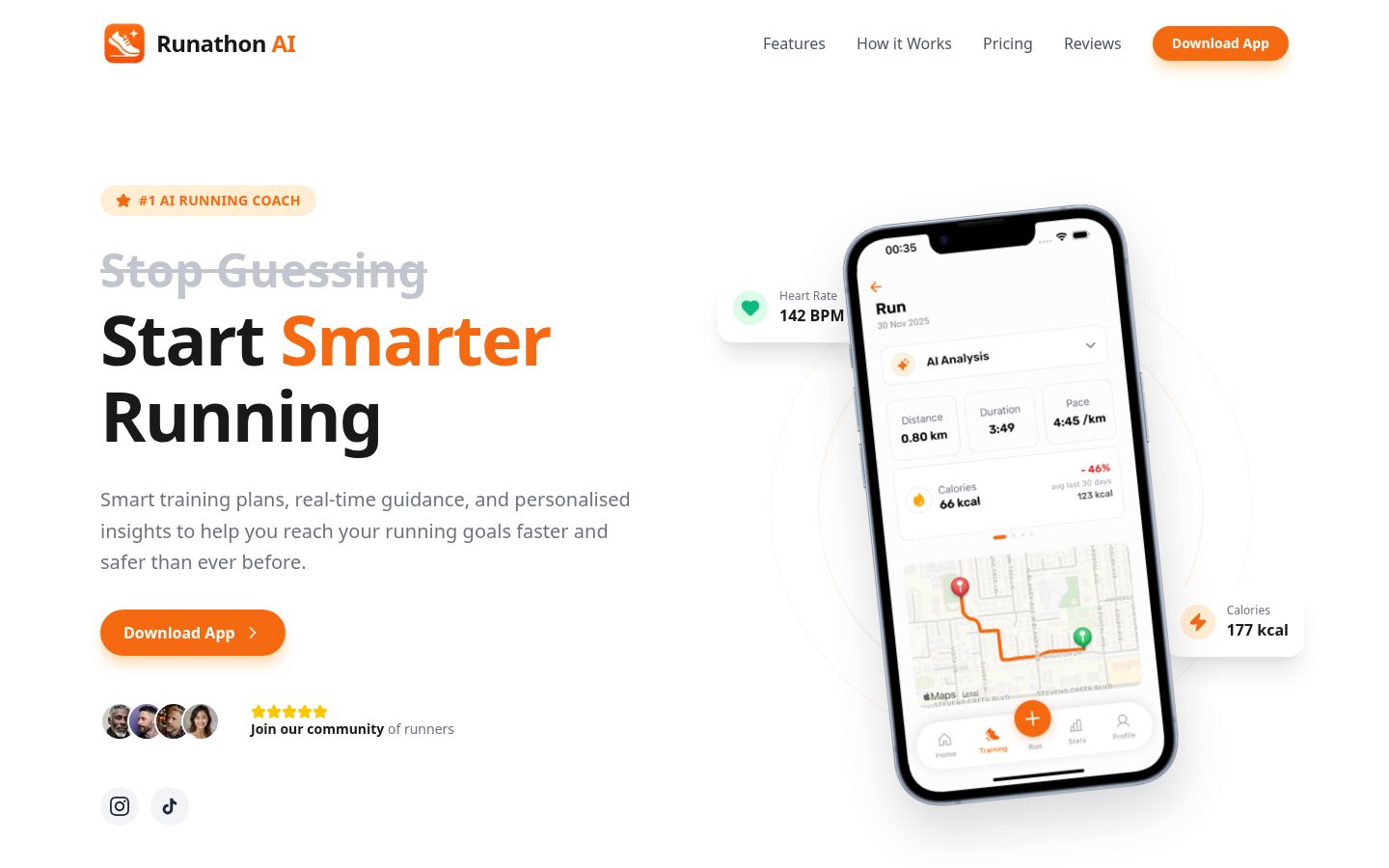 Runathon AI Homepage