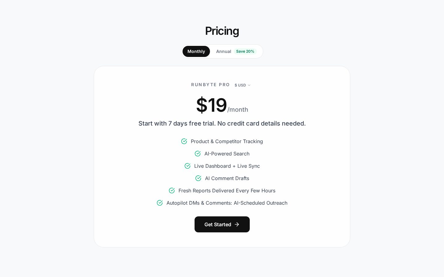 RunByte Pricing