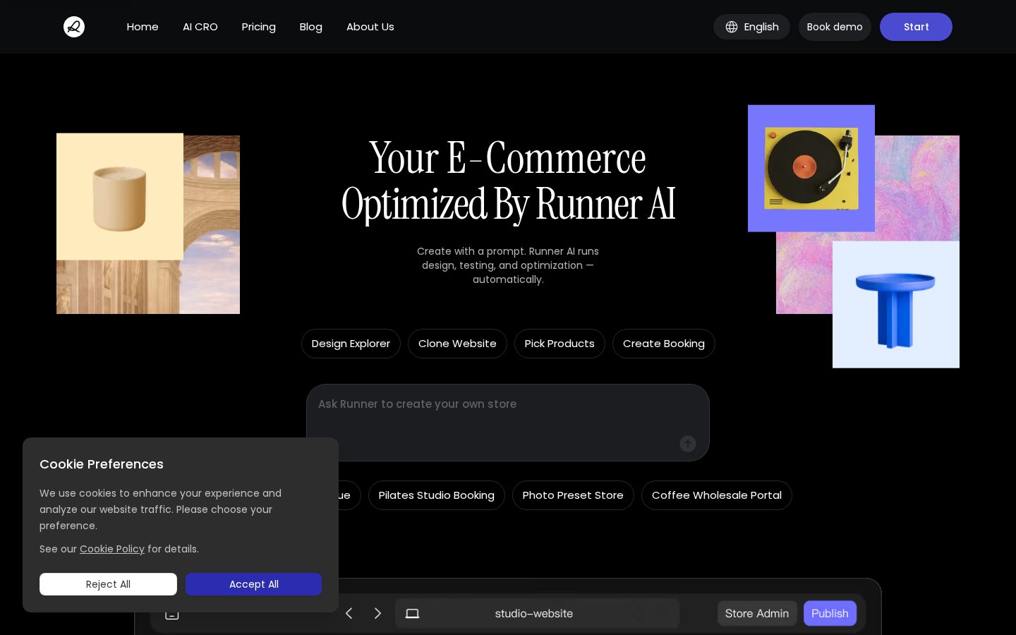 Runner AI Homepage
