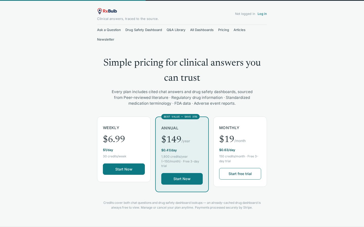 RxBulb Pricing