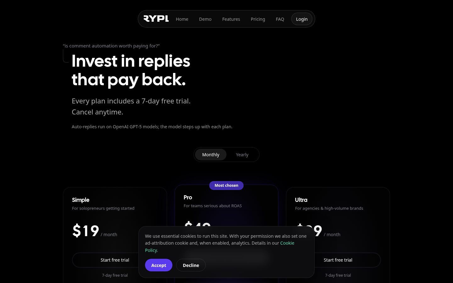 Rypl Pricing
