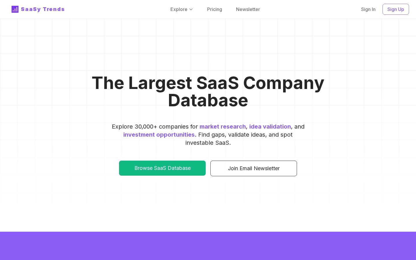 SaaSy Trends Homepage