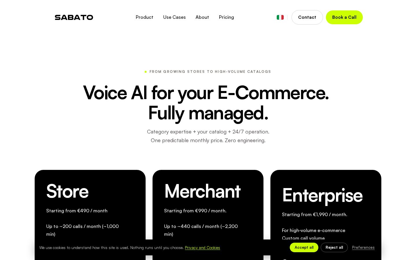 Sabato Pricing