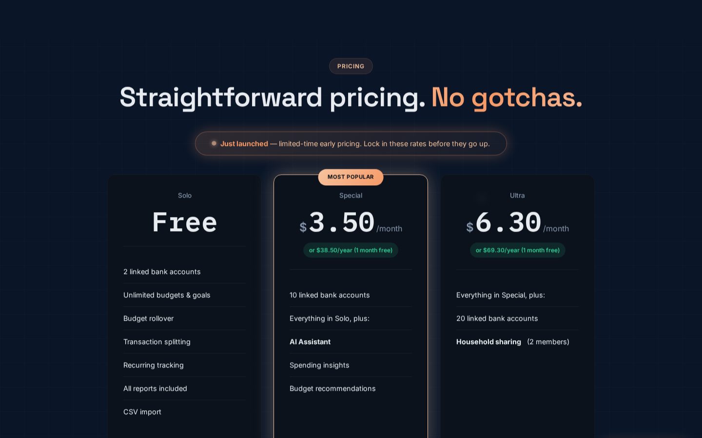 Sable Pricing