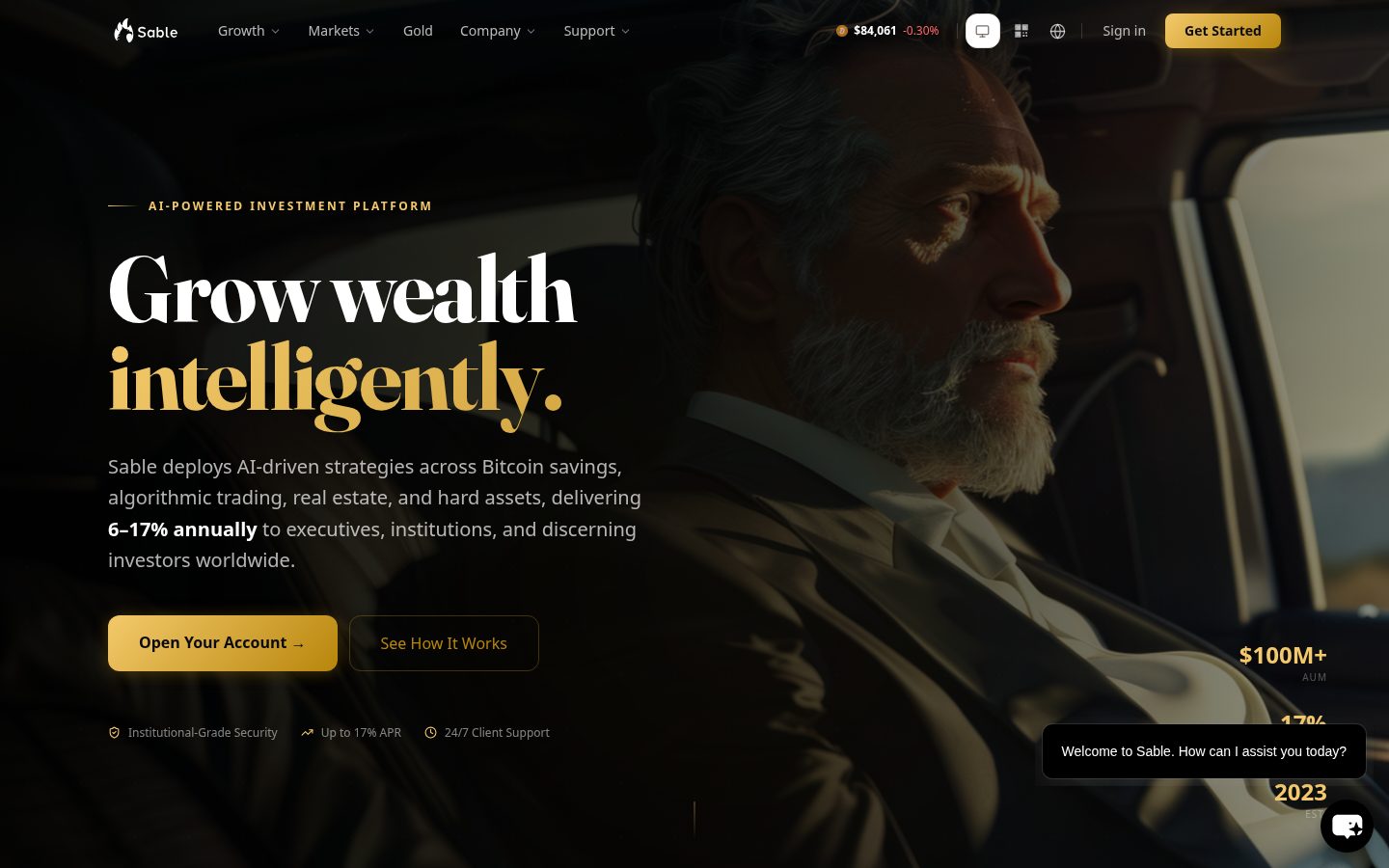 Sable Venture Capital Homepage