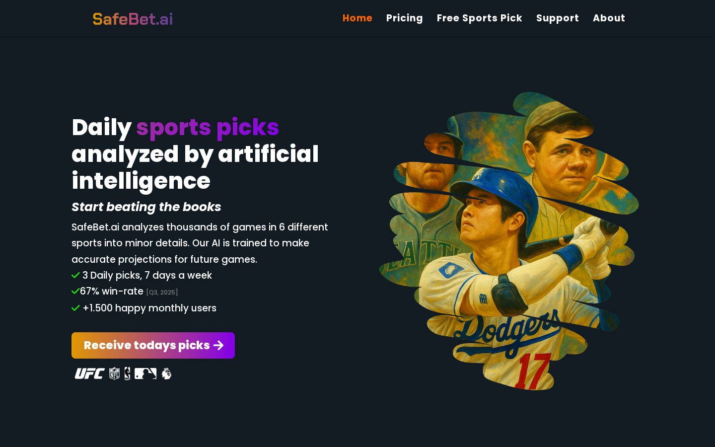 SafeBet.ai Homepage