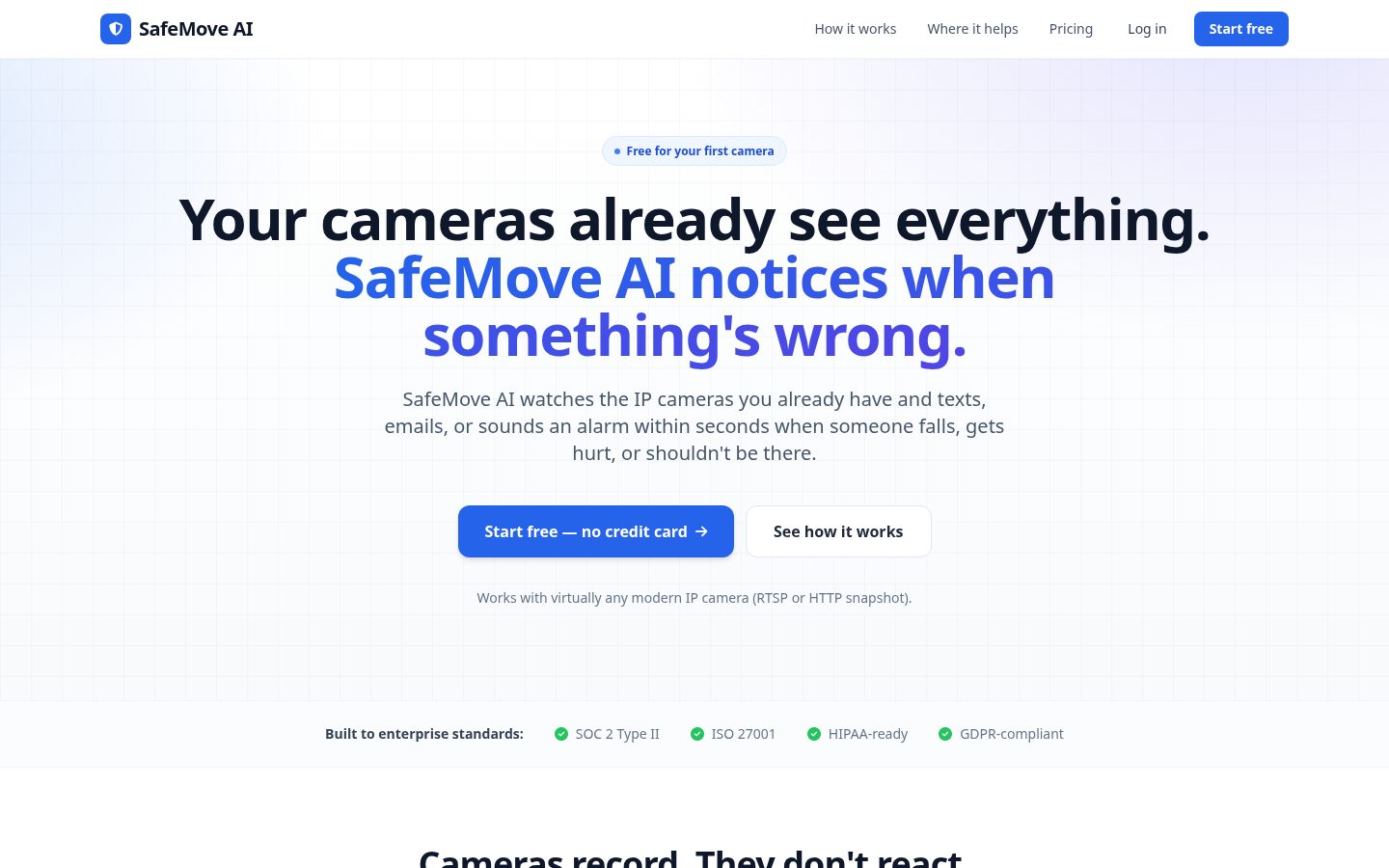 SafeMove AI Homepage