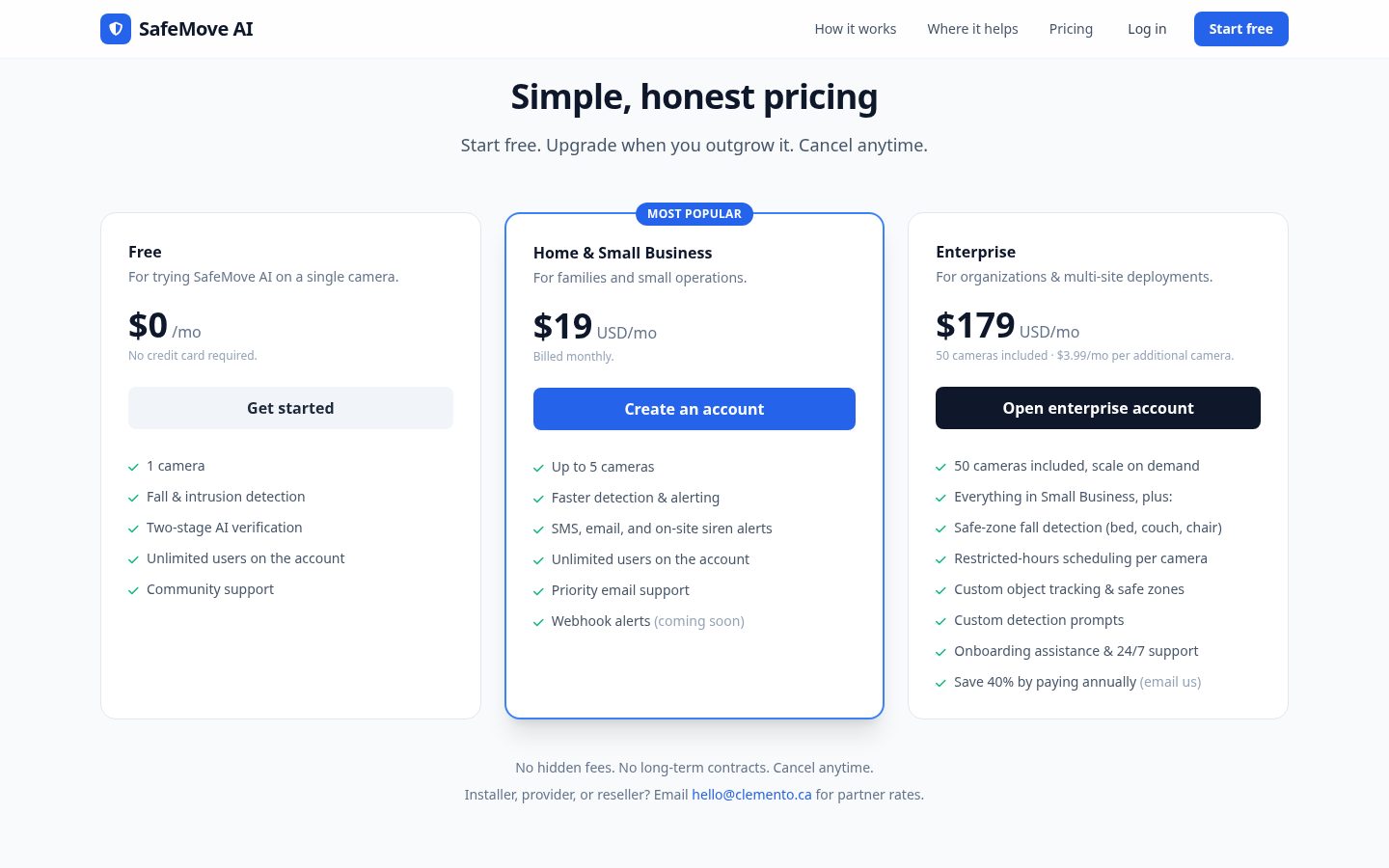 SafeMove AI Pricing