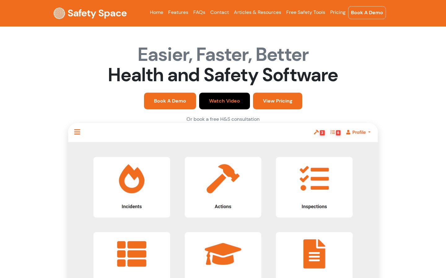 Safety Space: The All-in-One Solution for Workplace Safety Management Homepage