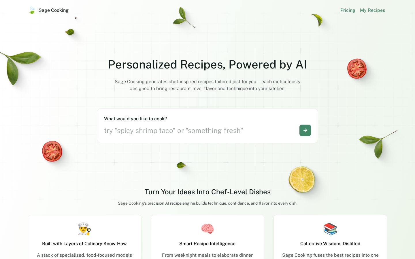 Sage cooking Homepage