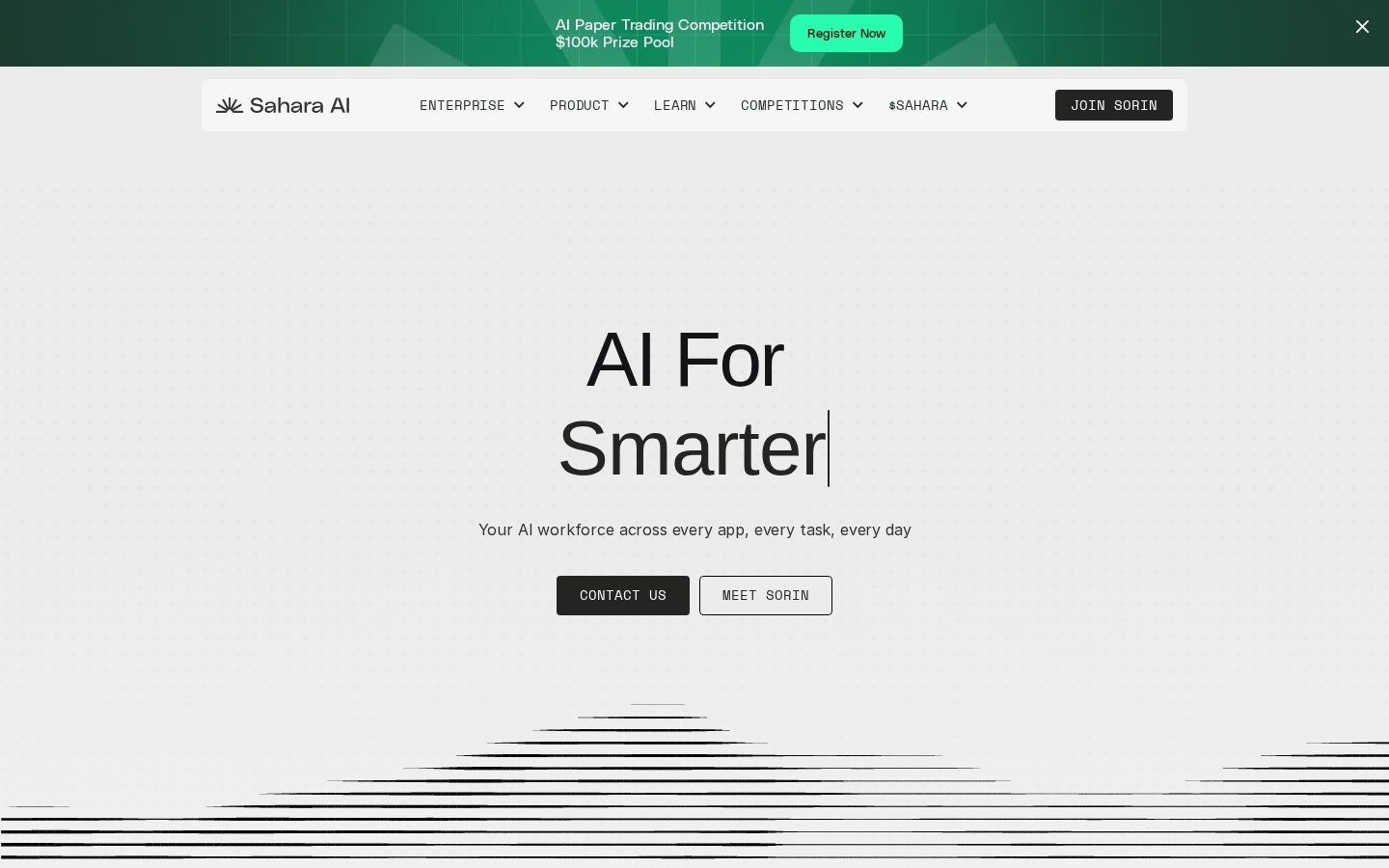 Sahara AI Homepage