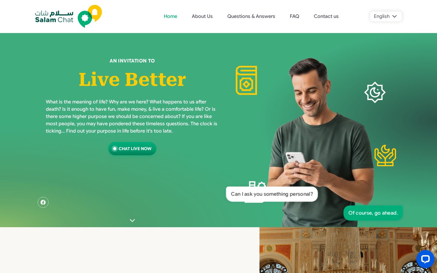 Salam Chat Homepage