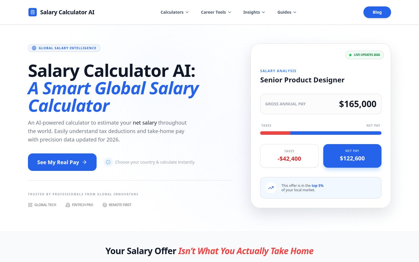 Salary Calculator Homepage