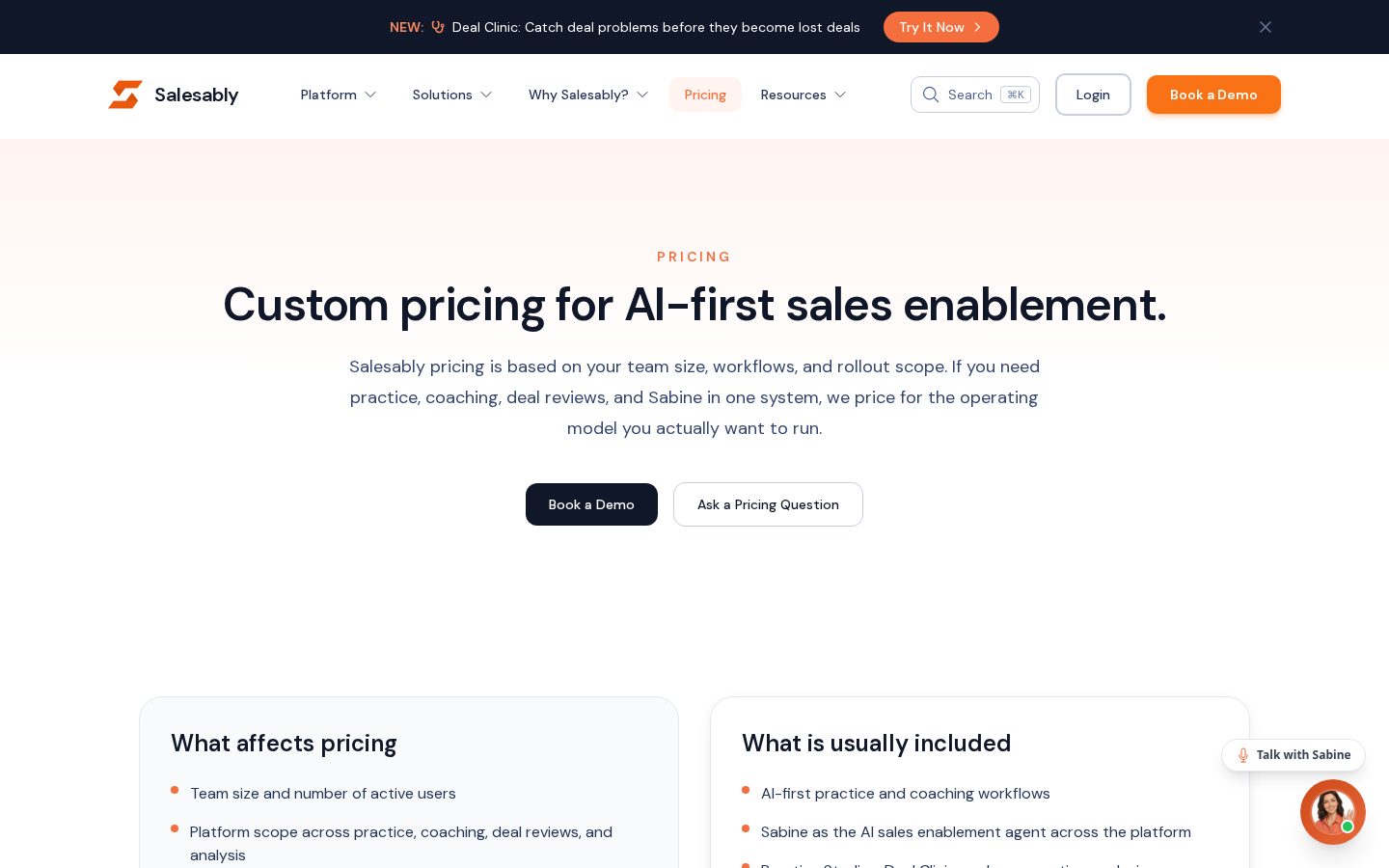 Salesably Pricing