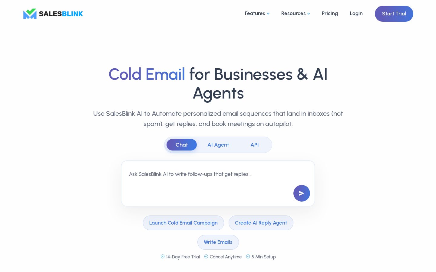 SalesBlink Homepage