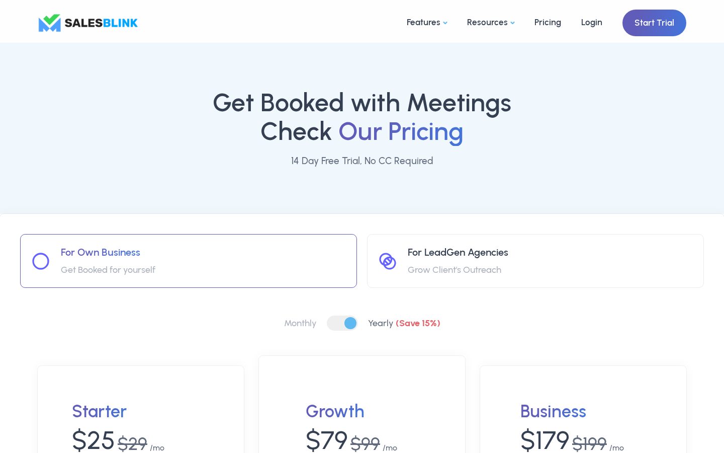 SalesBlink Pricing