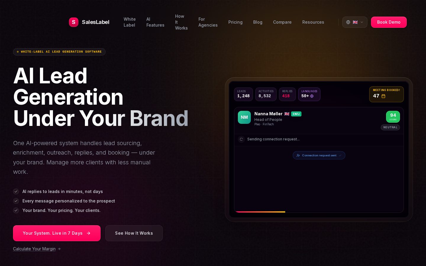 SalesLabel Homepage