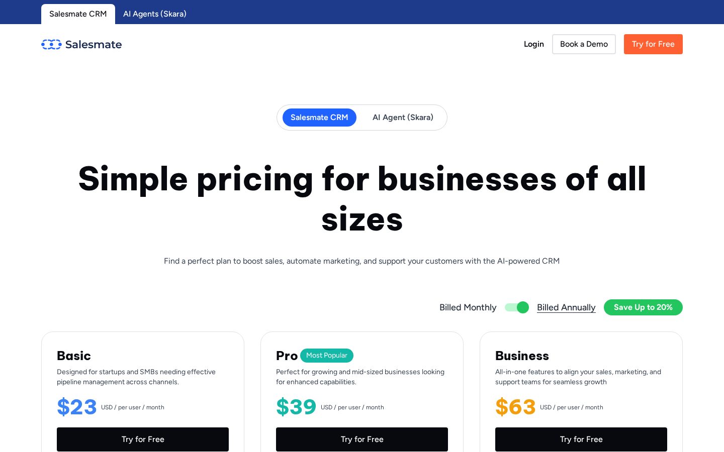 Salesmate Pricing