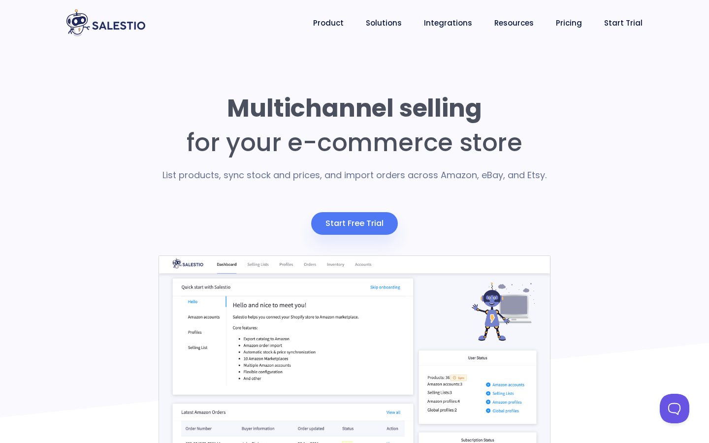 Salestio Homepage
