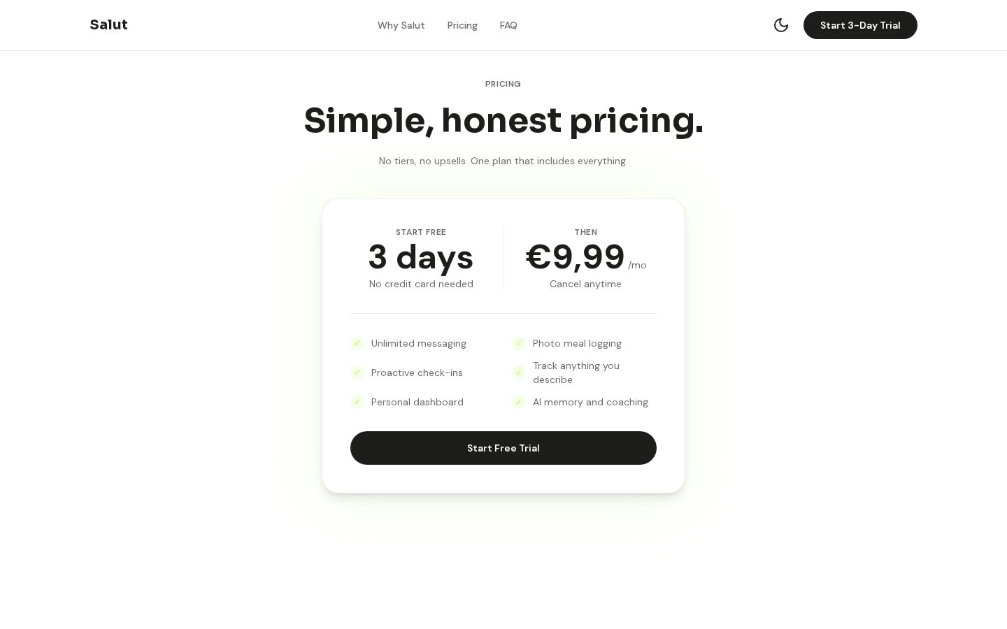 Salut Pricing