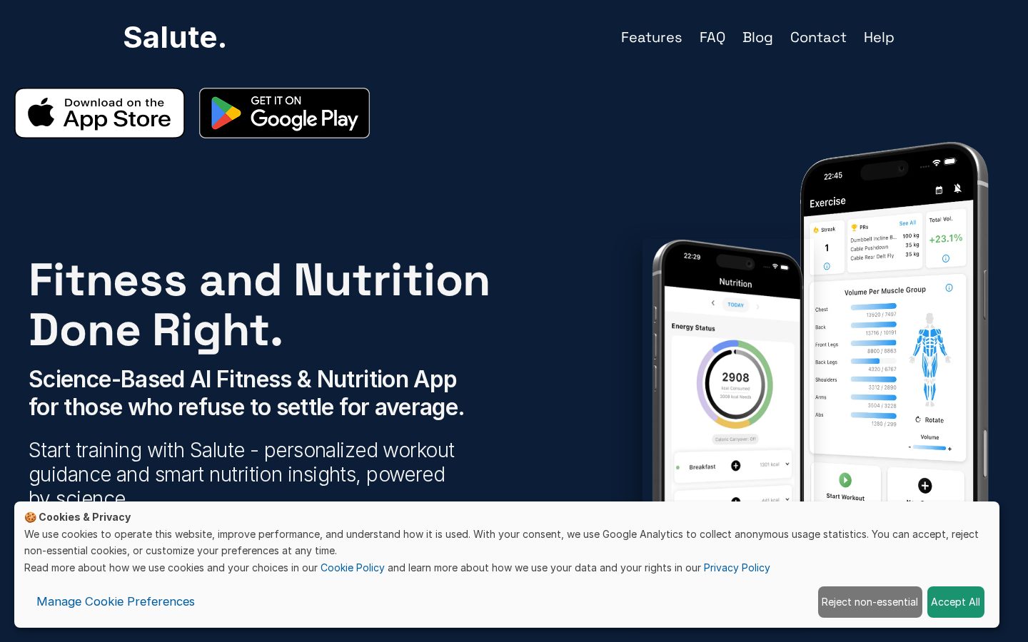 Salute Homepage