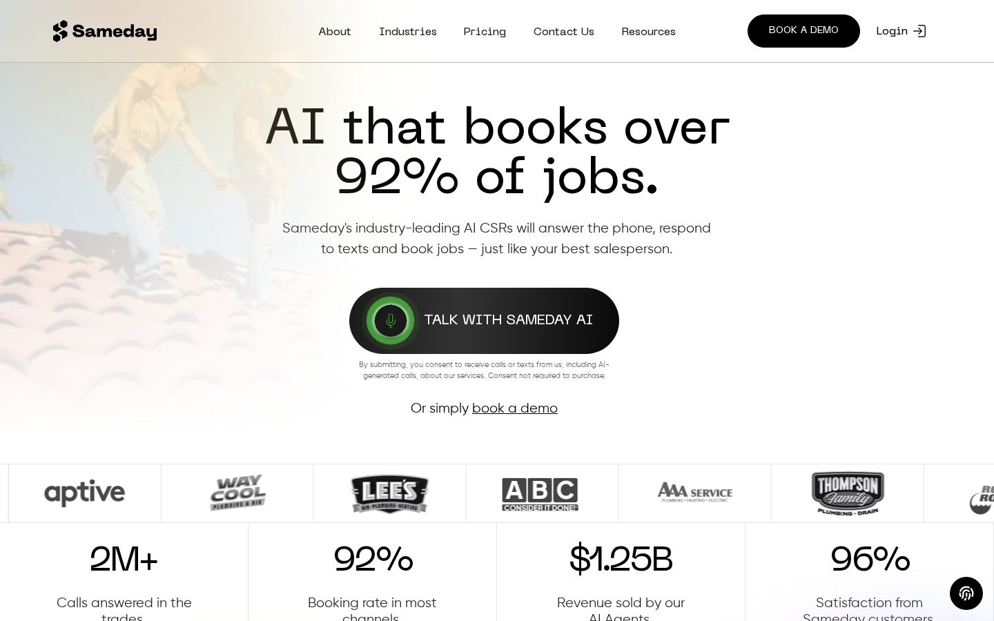 Sameday Homepage