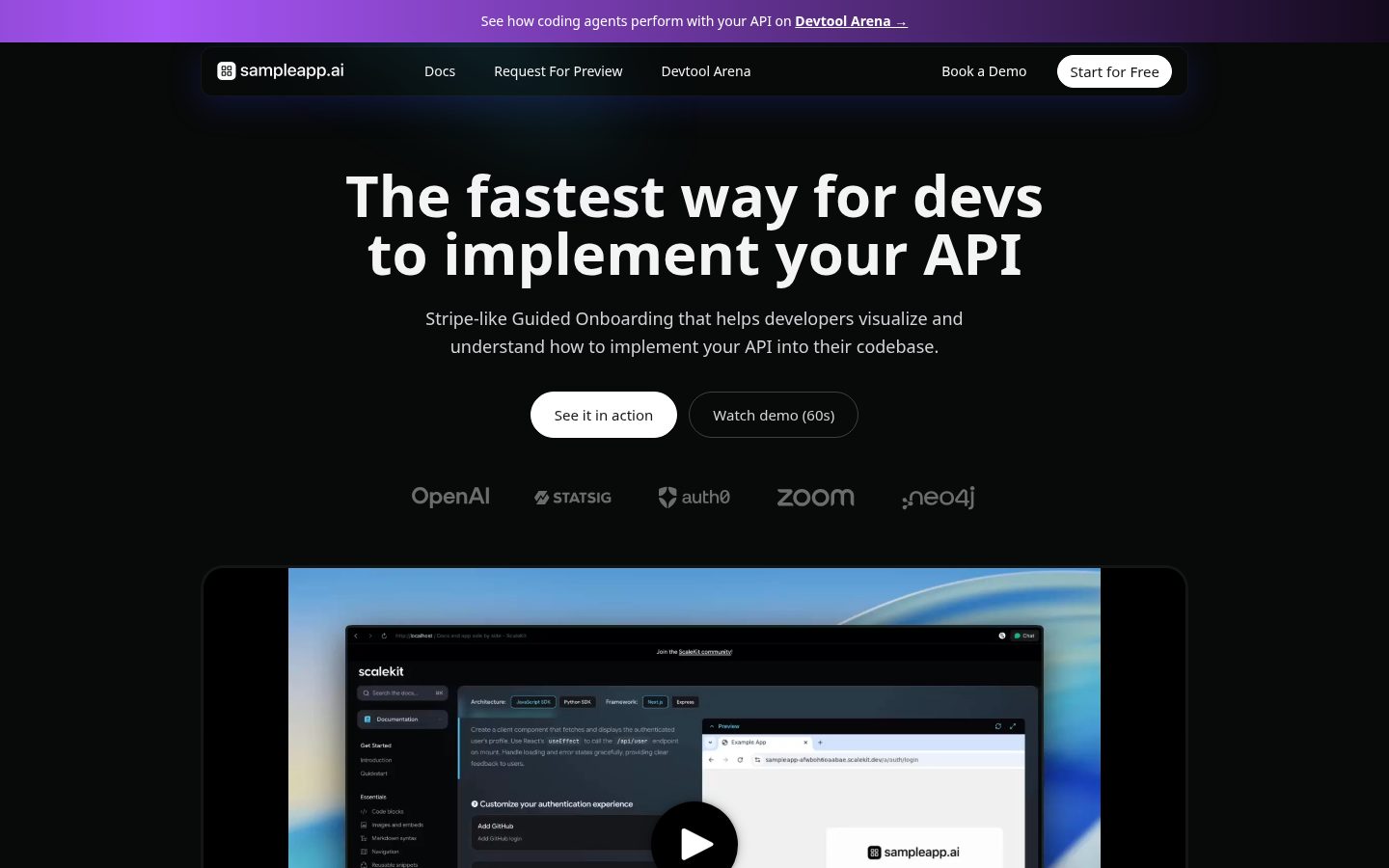 sampleapp.ai Homepage
