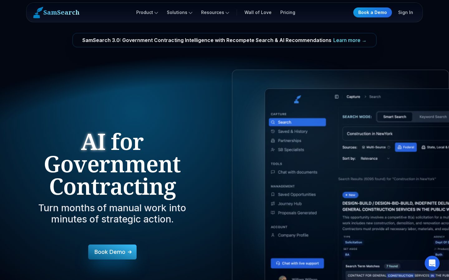 SamSearch Homepage