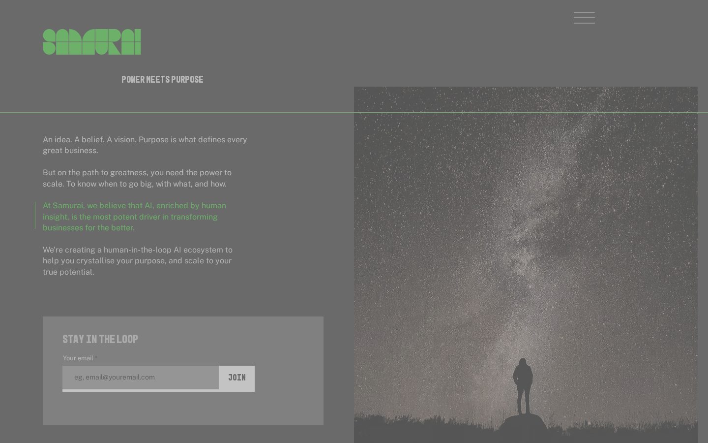 Samurai AI Homepage